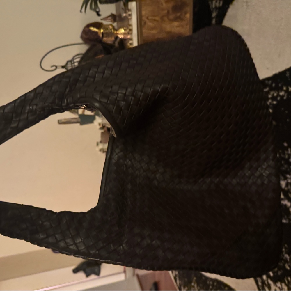 Bottega Veneta Black Woven Hobo Bag